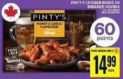 Food Basics Pinty's chicken wings or breaded chunks offer