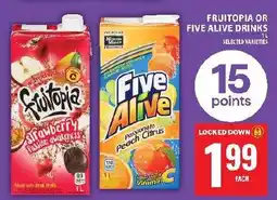 Food Basics Fruitopia or five alive drinks offer