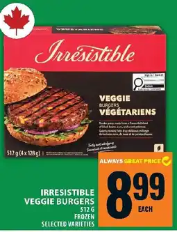 Food Basics Irresistible veggie burgers offer