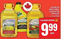 Food Basics Saporito vegetable, canola or corn oil offer