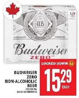 Food Basics Budweiser zero non-alcoholic beer offer