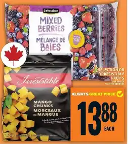 Food Basics Selection or irresistible fruits offer
