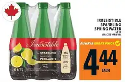 Food Basics Irresistible sparkling spring water offer