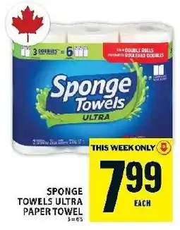 Food Basics Sponge towels ultra paper towel offer