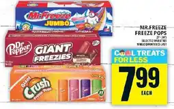 Food Basics Mr. Freeze freeze pops offer