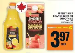 Food Basics Irresistibles orange juice or smoothies offer