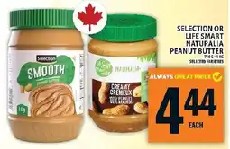 Food Basics Selection or life smart naturalia peanut butter offer