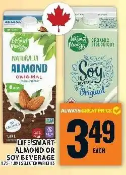 Food Basics Life smart almond or soy beverage offer