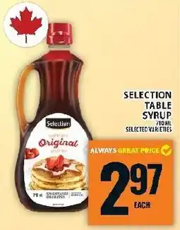 Food Basics Selection table syrup offer