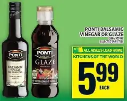 Food Basics Ponti balsamic vinegar or glaze offer