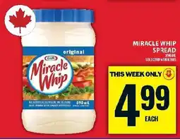 Food Basics Miracle whip spread offer