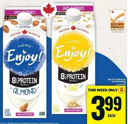 Food Basics Enjoy almond or oat beverage offer