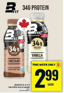 Food Basics Beatrice B-fit protein milkshake offer
