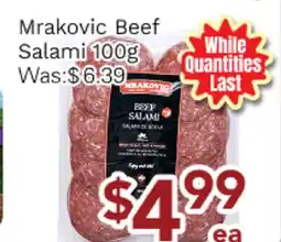 Ample Food Market Mrakovic Beef Salami offer