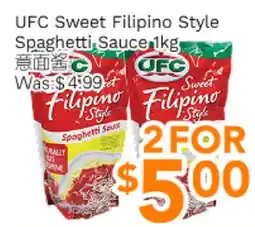 Ample Food Market UFC Sweet Filipino Style Spaghetti Sauce offer