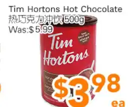 Ample Food Market Tim Hortons Hot Chocolate offer
