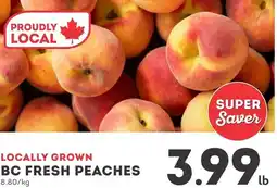 IGA BC fresh peaches offer