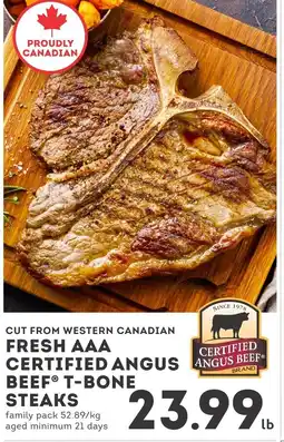 IGA Fresh aaa certified angus angus beef beef T-bone offer