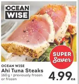 IGA Ocean wise ahi tuna steaks offer
