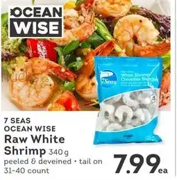 IGA 7 seas ocean wise raw white shrimp offer