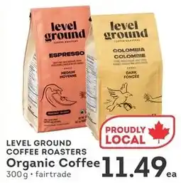 IGA Level ground coffee roasters organic coffee offer