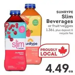 IGA Sunrype slim beverages offer