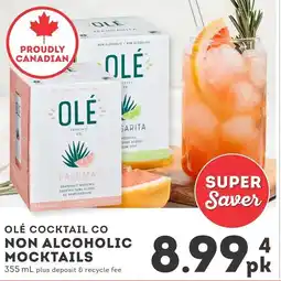 IGA Olé cocktail co non alcoholic mocktails offer