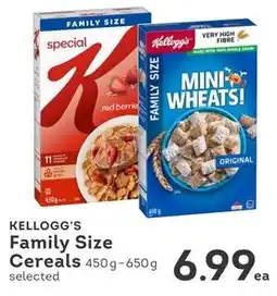 IGA Kellogg's family size cereals offer