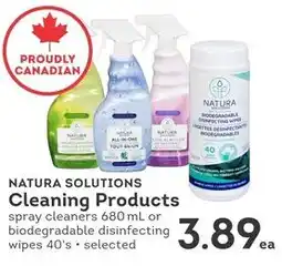 IGA Natura solutions cleaning products offer