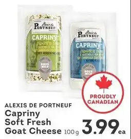 IGA Capriny soft fresh goat cheese offer