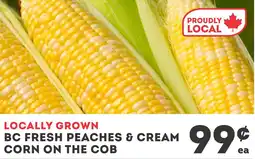 IGA BC fresh peaches & cream corn on the cob offer