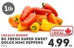 IGA BC fresh super sweet dolce mini peppers offer