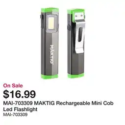 Bumper to Bumper MAKTIG Rechargeable Mini Cob Led Flashlight offer
