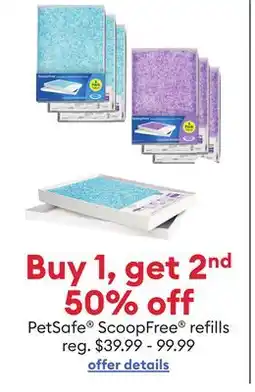 Petsmart Buy 1, get 2nd 50% off PetSafe ScoopFree refills offer