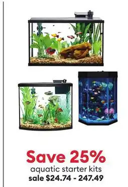 Petsmart Save 25% aquatic starter kits offer