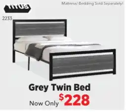 Surplus Furniture Grey Twin Bed Now Only offer