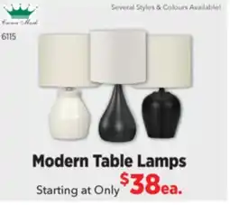 Surplus Furniture Table Lamps Starting at Only offer
