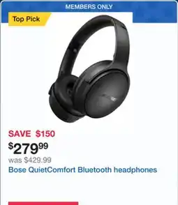 Costco Bose QuietComfort Bluetooth headphones offer