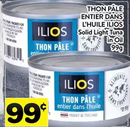Supermarché PA THON PÂLE ENTIER DANS L'HUILE ILIOS | Solid Light Tuna in Oil offer