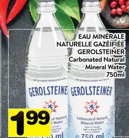Supermarché PA EAU MINÉRALE NATURELLE GAZÉIFIÉE GEROLSTEINER | Carbonated Natural Mineral Water offer
