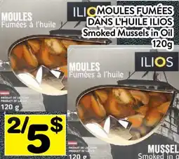 Supermarché PA MOULES FUMÉES DANS L'HUILE ILIOS | Smoked Mussels in Oil offer