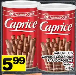 Supermarché PA GAUFRETTES CAPRICE CLASSIQUE PAPADOPOULOS | Wafers offer