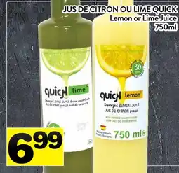 Supermarché PA JUS DE CITRON OU LIME QUICK | Lemon or Lime Juice offer
