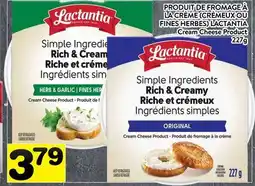 Supermarché PA PRODUIT DE FROMAGE À LA CRÈME (CRÈMEUX OU FINES HERBES) | LACTANTIA Cream Cheese Product offer
