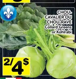 Supermarché PA CHOU-CAVALIER OU CHOU-RAVE | Collard Greens or Kohlrabi offer