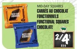 Marches Tau CARRÉS AU CHOCOLAT FONCTIONNELS MID-DAY SQUARES offer