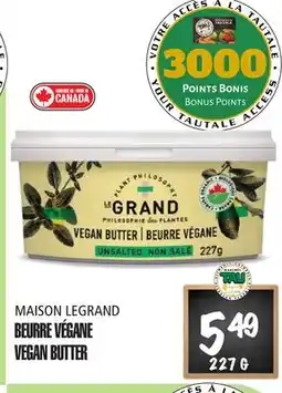 Marches Tau BEURRE VÉGANE MAISON LEGRAND offer
