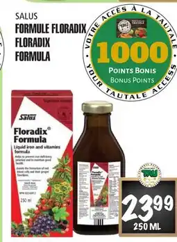 Marches Tau Formule Floradix SALUS offer
