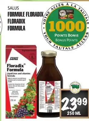 Marches Tau Formule Floradix SALUS offer