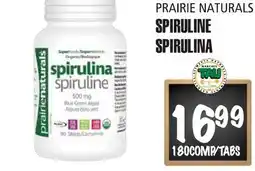 Marches Tau SPIRULINE PRAIRIE NATURALS offer